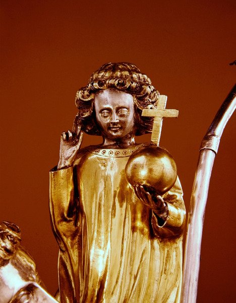 Christ Child (sølv med forgylt pakke) av French School