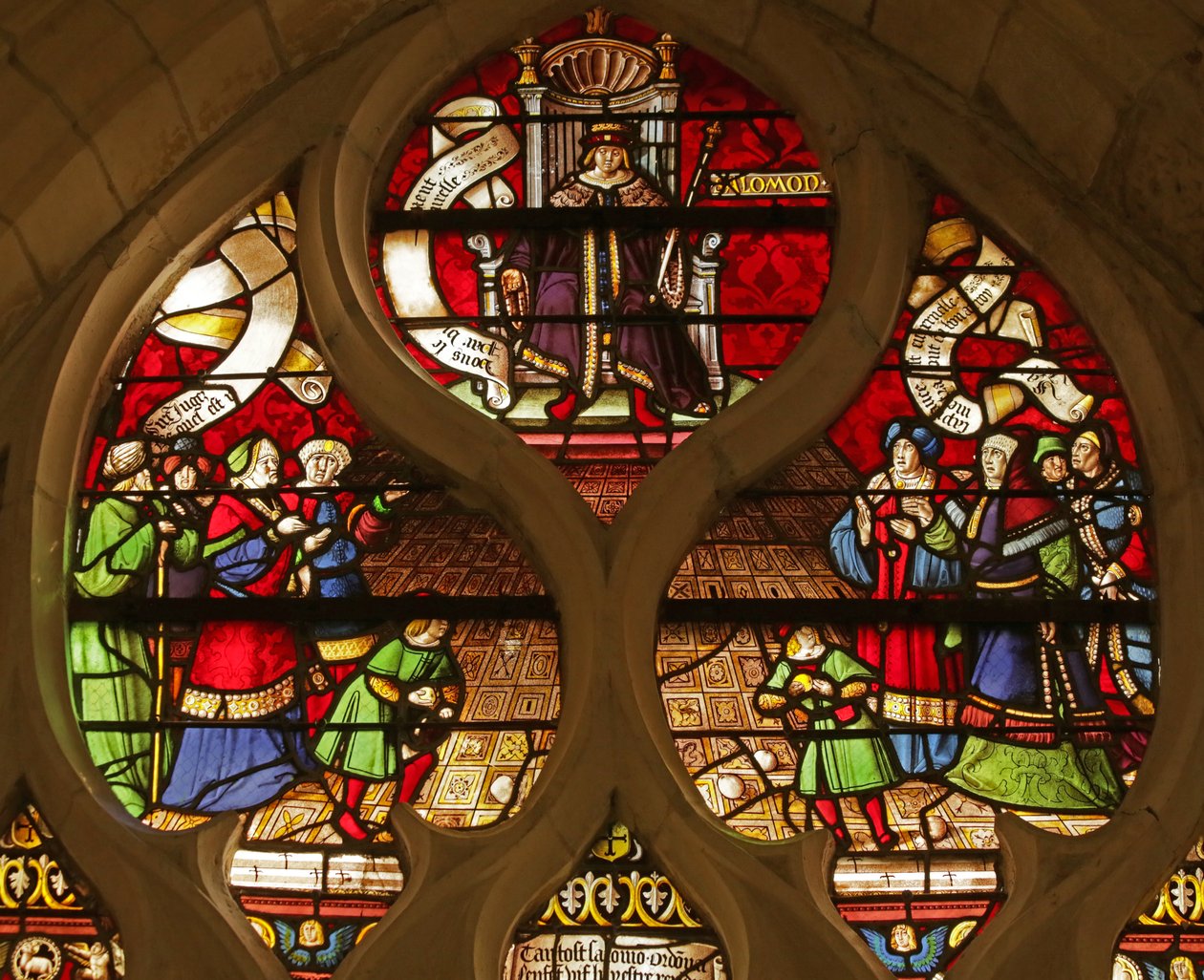Detalj fra scenen for Salomos dom av French School