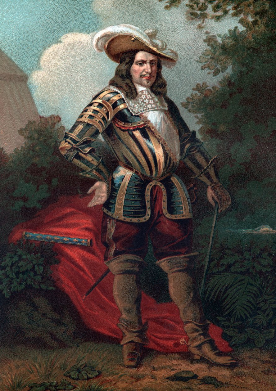 Portrett av Henri de La Tour dAuvergne, Vicomte de Turenne (1611-1675), marskalk av Frankrike. av French School