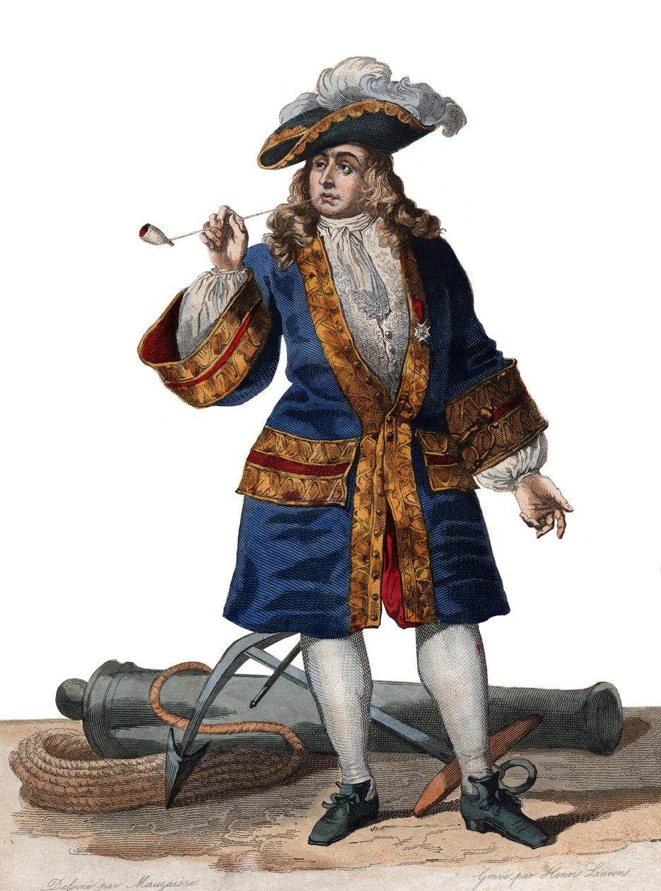 Portrett av Jean Bart (1650-1702), fransk korsar. av French School