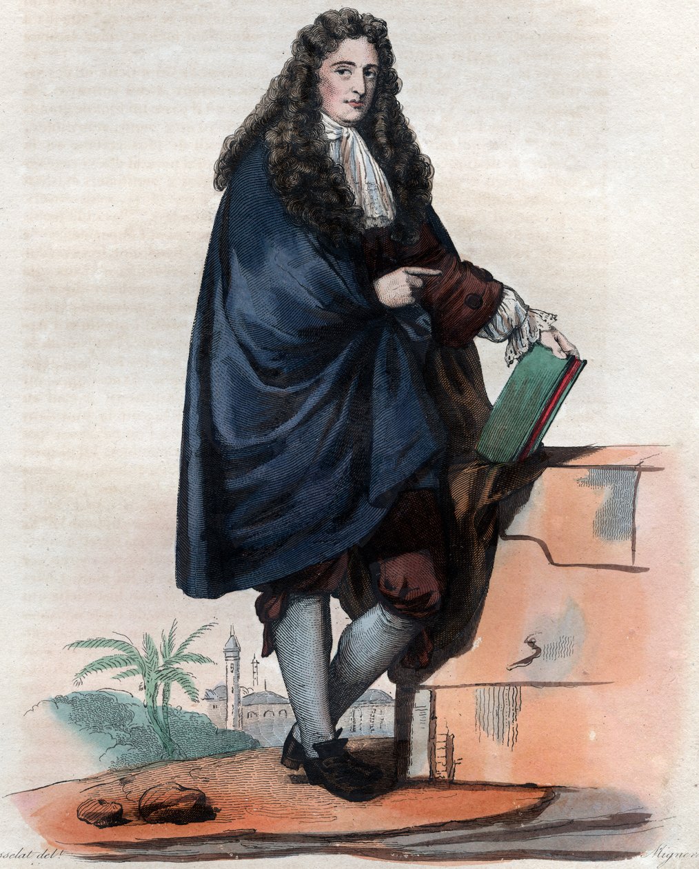 Portrett av Jean Chardin (1643-1713), fransk gullsmed og reisende. av French School