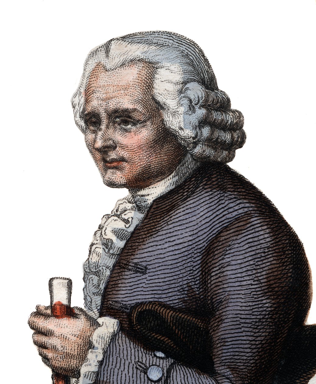 Portrett av Jean-Jacques Rousseau (1712-1778), sveitsisk filosof. av French School