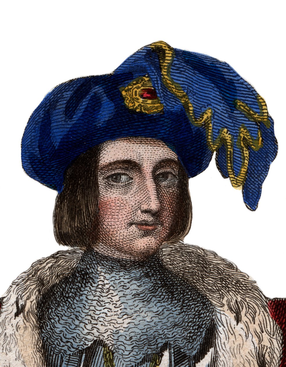 Portrett av John of Orleans, greve av Dunois (Bastard of Orleans) (1402-1468). av French School