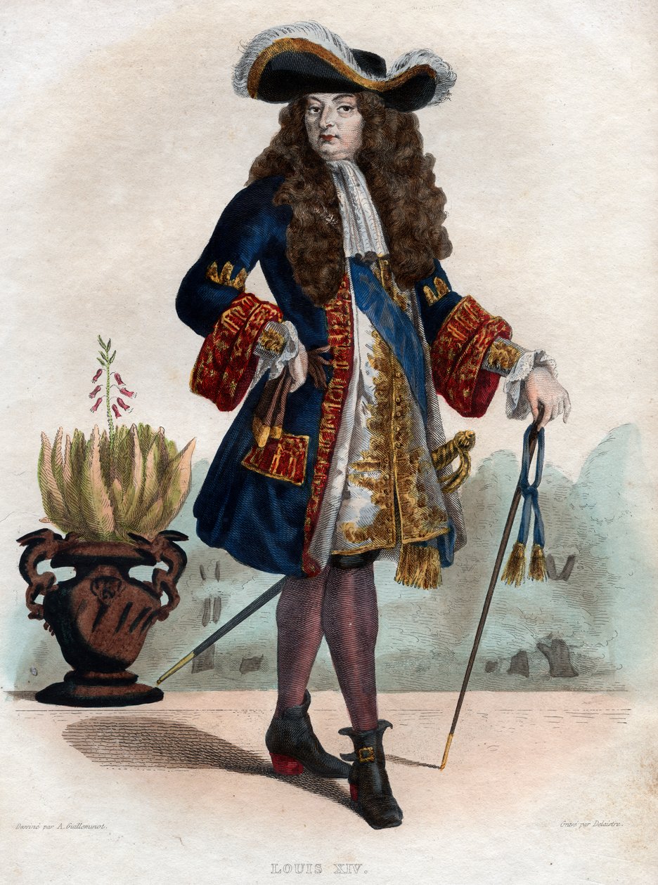 Portrett av Louis XIV av Frankrike (1638-1715), konge av Frankrike. av French School