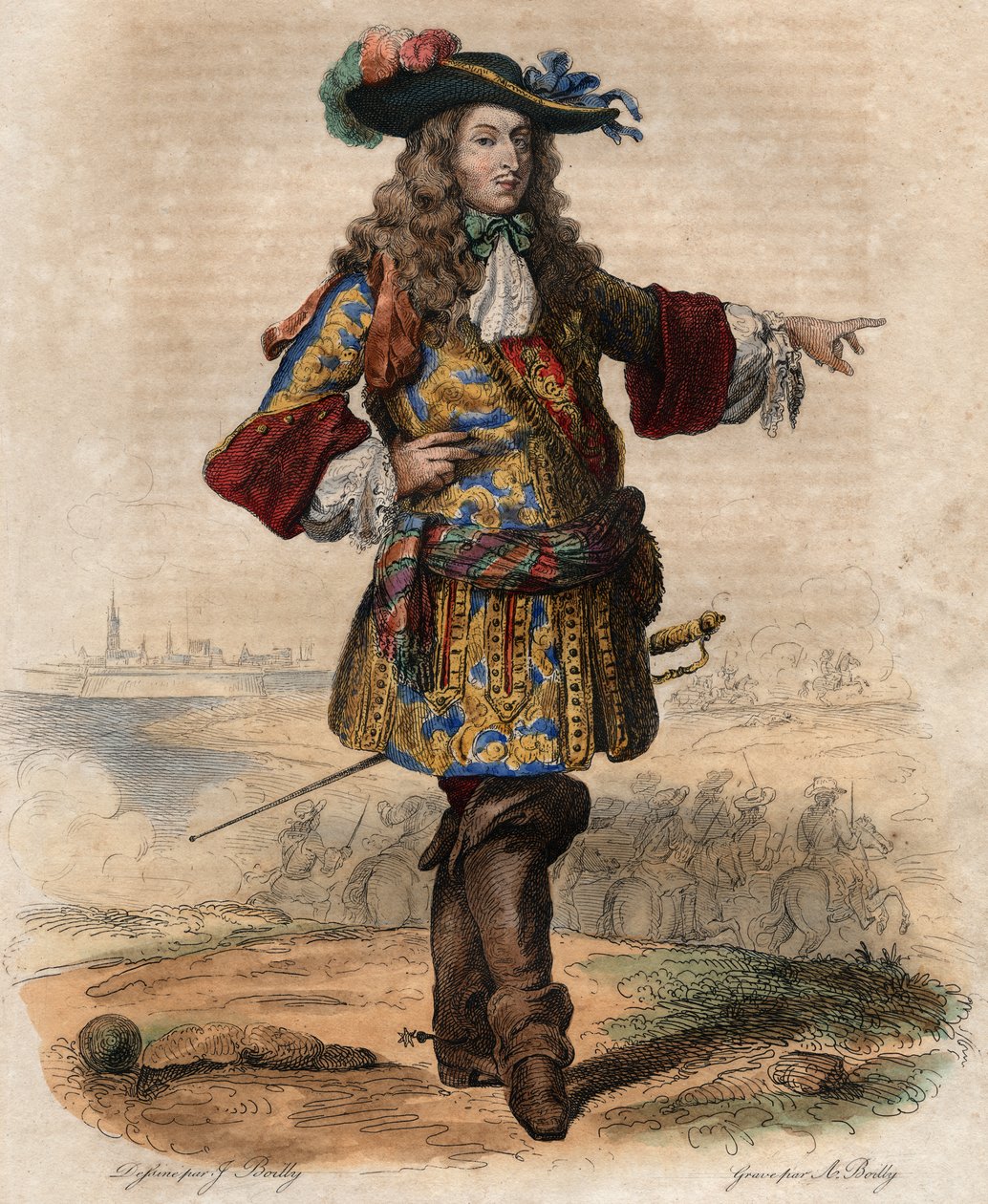 Portrett av Louis de Bourbon, Prince of Conde (1621-1686), fransk general, kjent som le Grand Conde. av French School