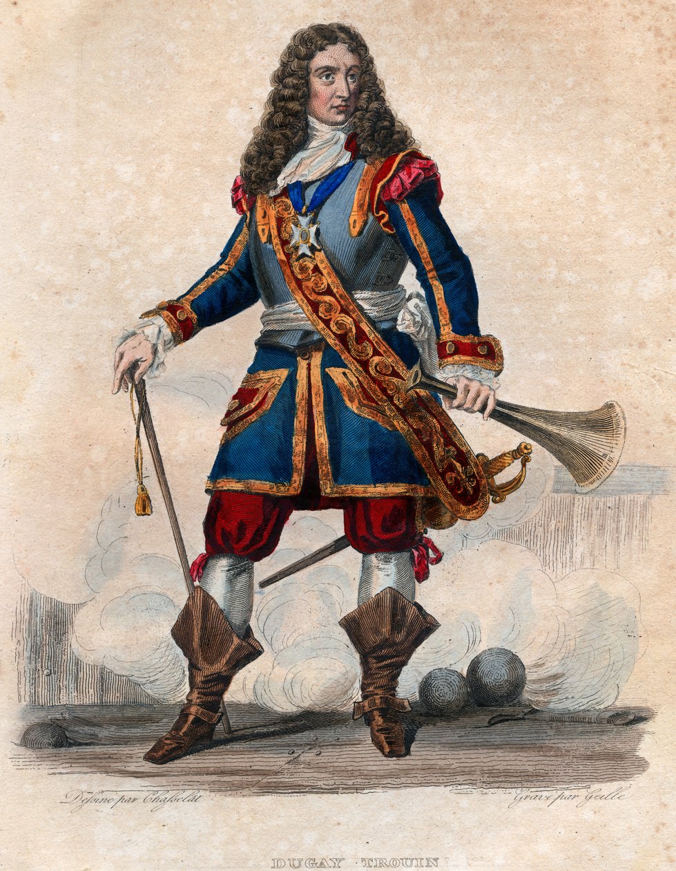 Portrett av Rene Duguay Trouin (Rene Trouin du Gue kalt) (1673-1736), fransk korsar. av French School
