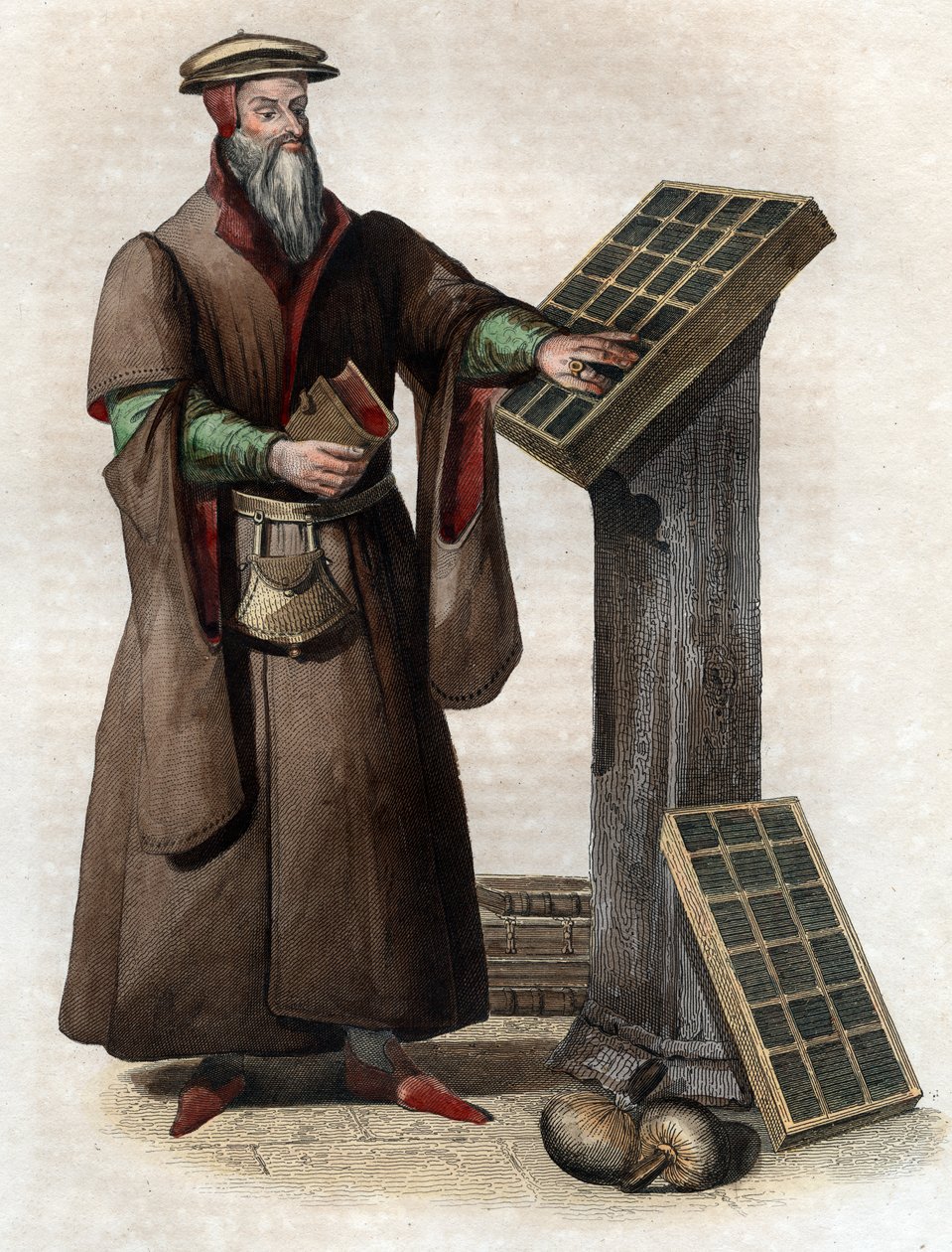 Portrett av Robert I Estienne (Robert Stephens) (1503-1559), fransk skriver. av French School