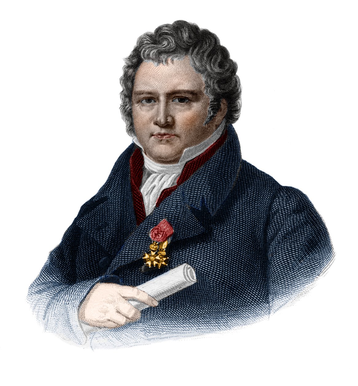 Portrett av baron Guillaume Louis Ternaux eller Ternaux lAine (1763-1833) fransk industrimann. av French School