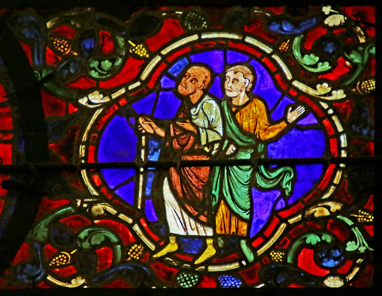 Scene fra St. Martins liv, katedralen i Chartres av French School
