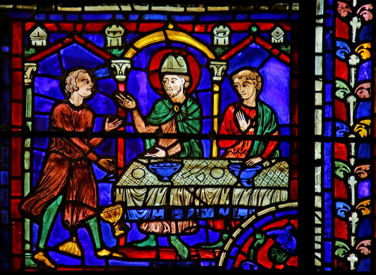 Scene fra St. Martins liv, katedralen i Chartres av French School