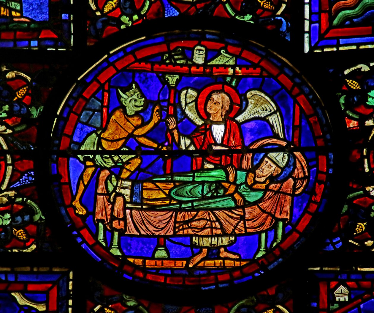 Scene fra St. Martins liv, katedralen i Chartres av French School