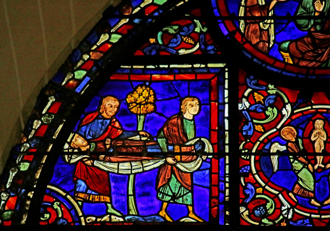 Scene fra St. Martins liv, katedralen i Chartres av French School