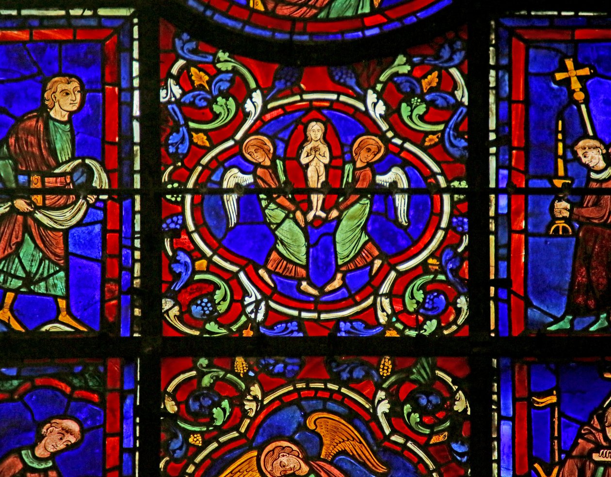 Scene fra St. Martins liv, katedralen i Chartres av French School