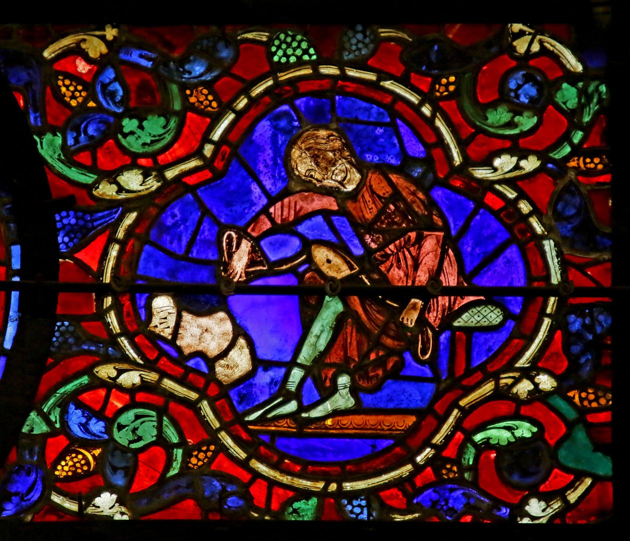 Scene fra St. Martins liv, katedralen i Chartres av French School