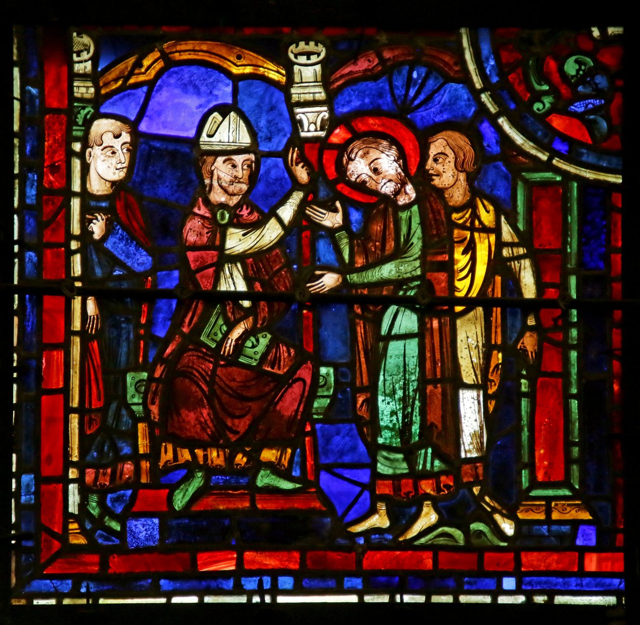 Scene fra St. Martins liv, katedralen i Chartres av French School