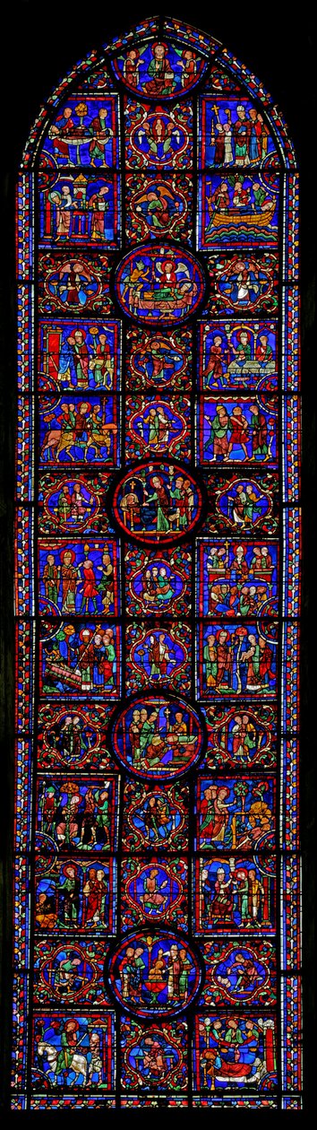 Scene fra St. Martins liv, katedralen i Chartres av French School