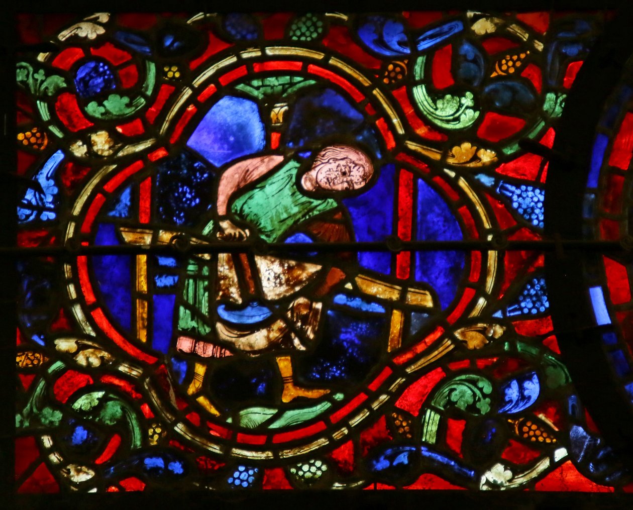 Skomaker, scene fra St. Martins liv, Chartres katedral av French School