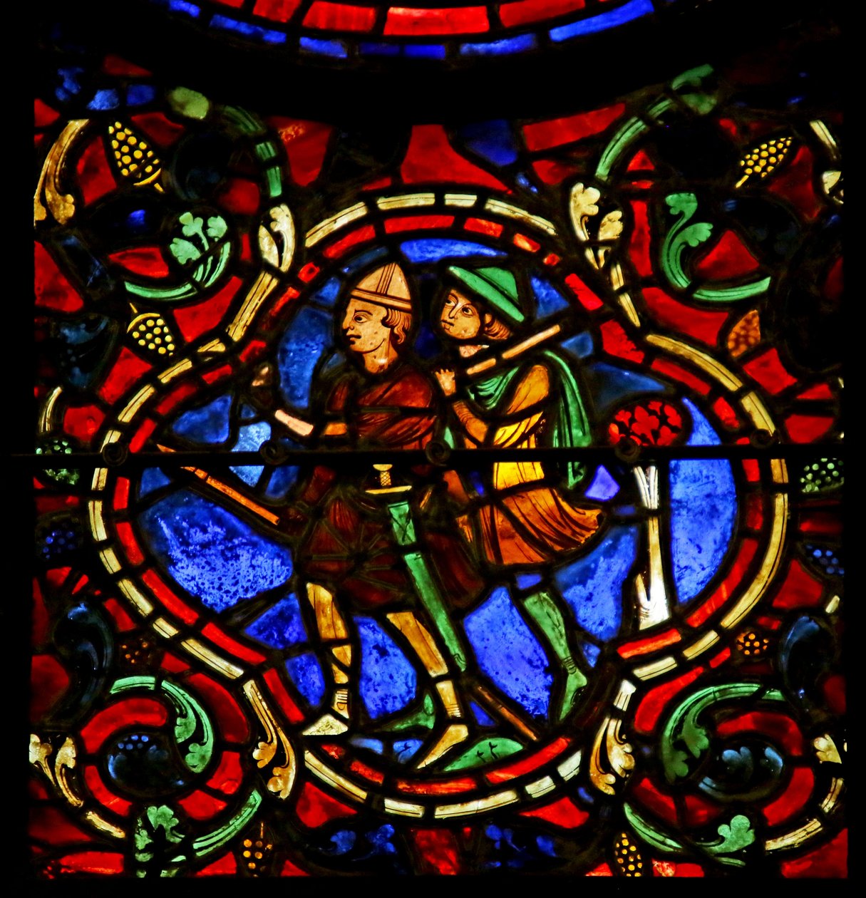 To skurker, scene fra St. Martins liv, Chartres katedral av French School