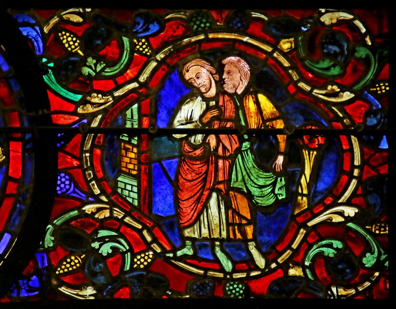 Ser på innvielsen, scene fra St. Martins liv, Chartres-katedralen av French School