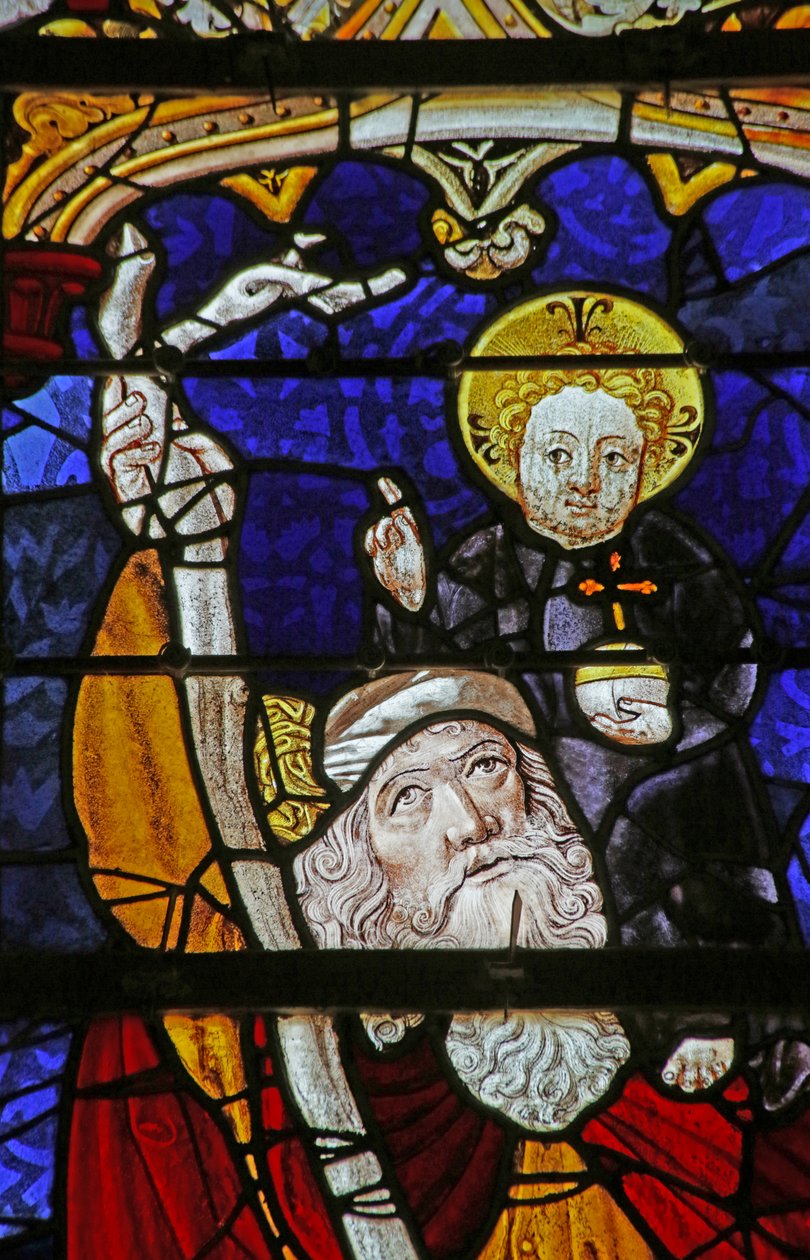 Vindu som viser Saint Christopher av French School