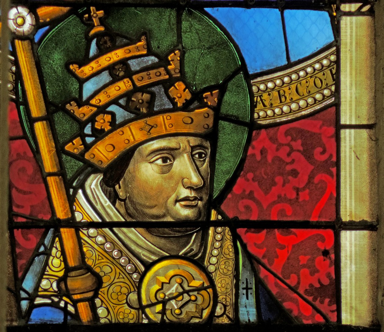 Vindu som viser Saint Gregory av French School