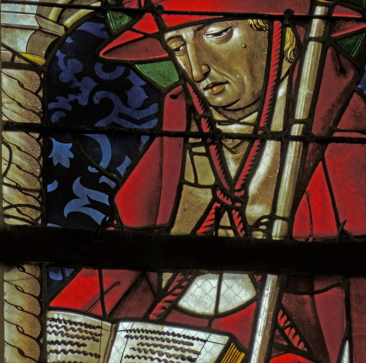 Vindu som viser Saint Hieronymus av French School
