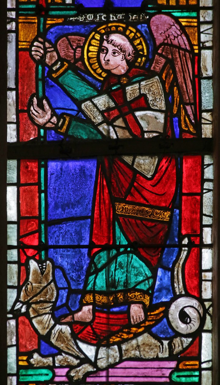 Vindu som viser Saint Michael av French School