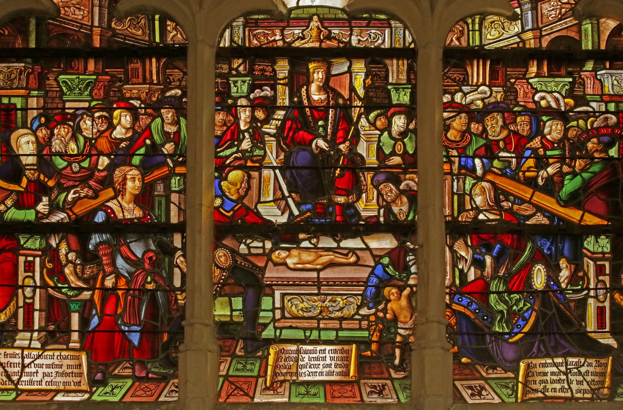 Vindu som viser Salomos dom av French School