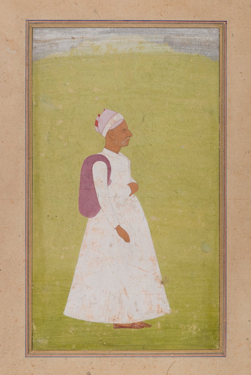 An Old Man, ca. 1730 (ugjennomsiktig wc på papir) av Indian School