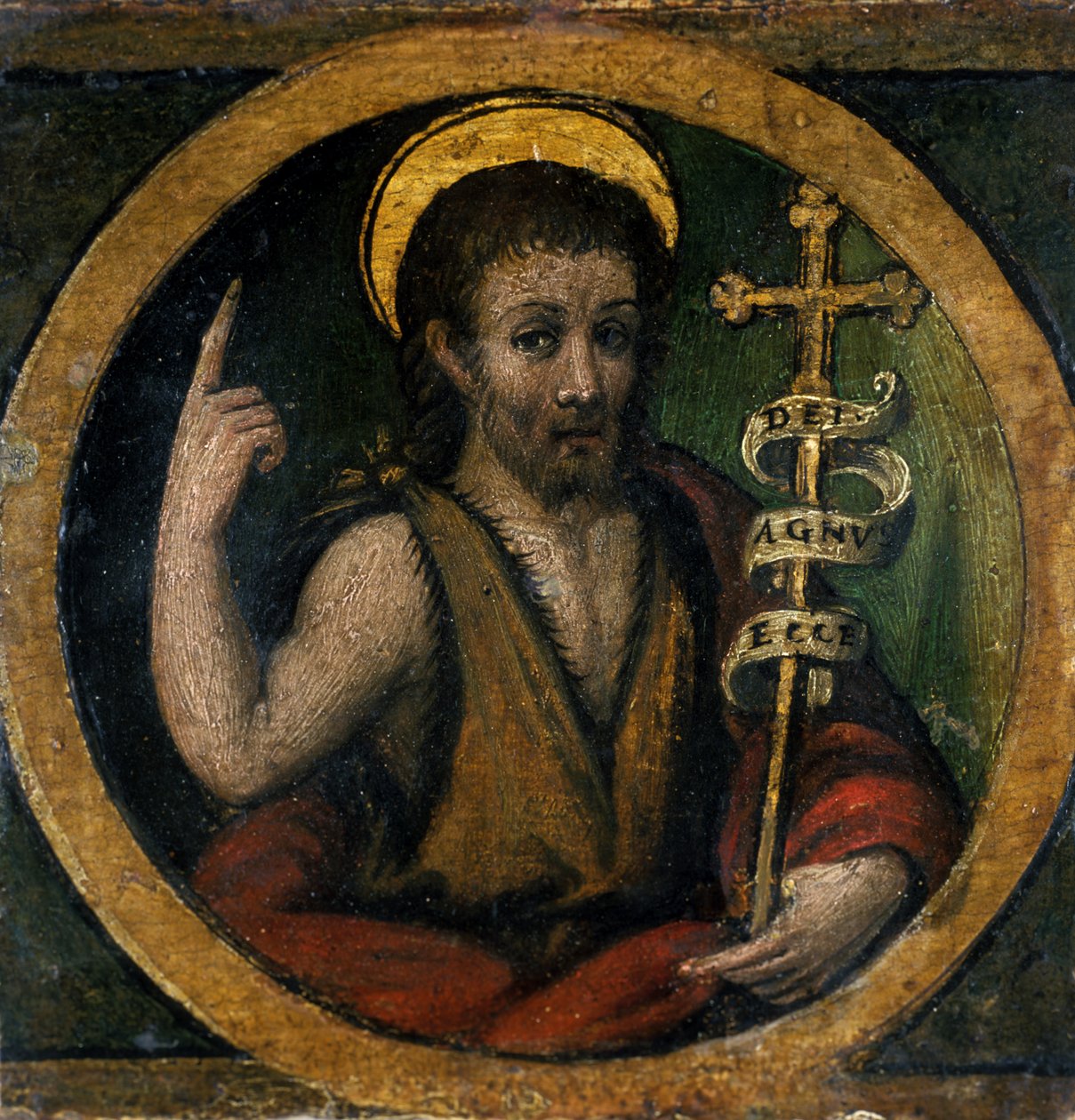 Døperen Johannes (tempera på poppeltre) av Italian School