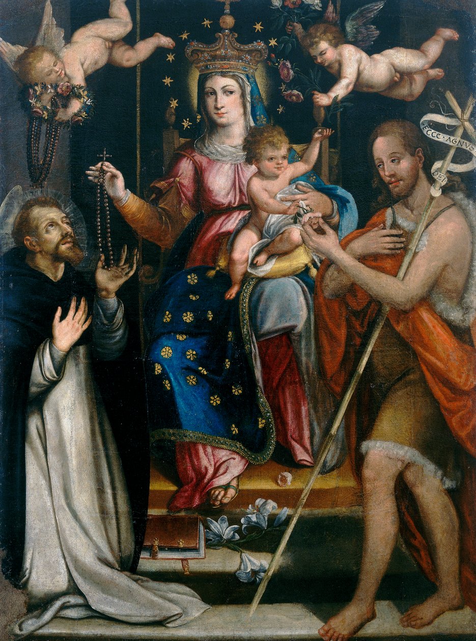 Madonna av rosenkransen av Italian School