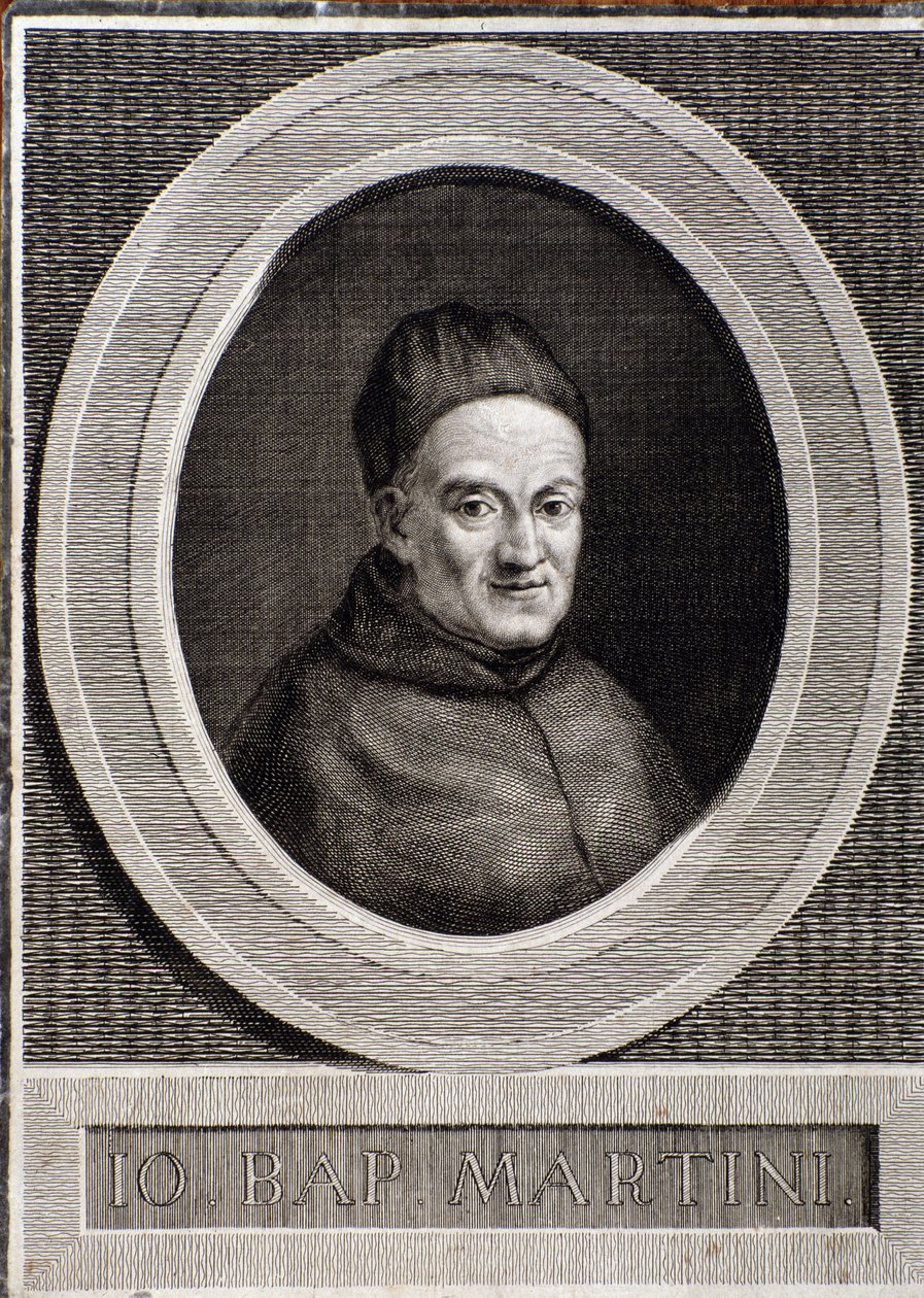 Portrett av Giovanni Battista Martini (1706–1784) italiensk komponist og musikkteoretiker av Italian School