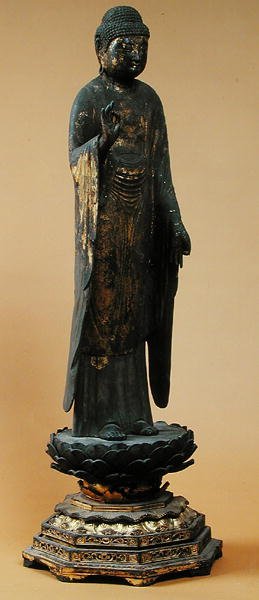 Statuett av Amida, Muromachi-perioden (forgylt tre) av Japanese School
