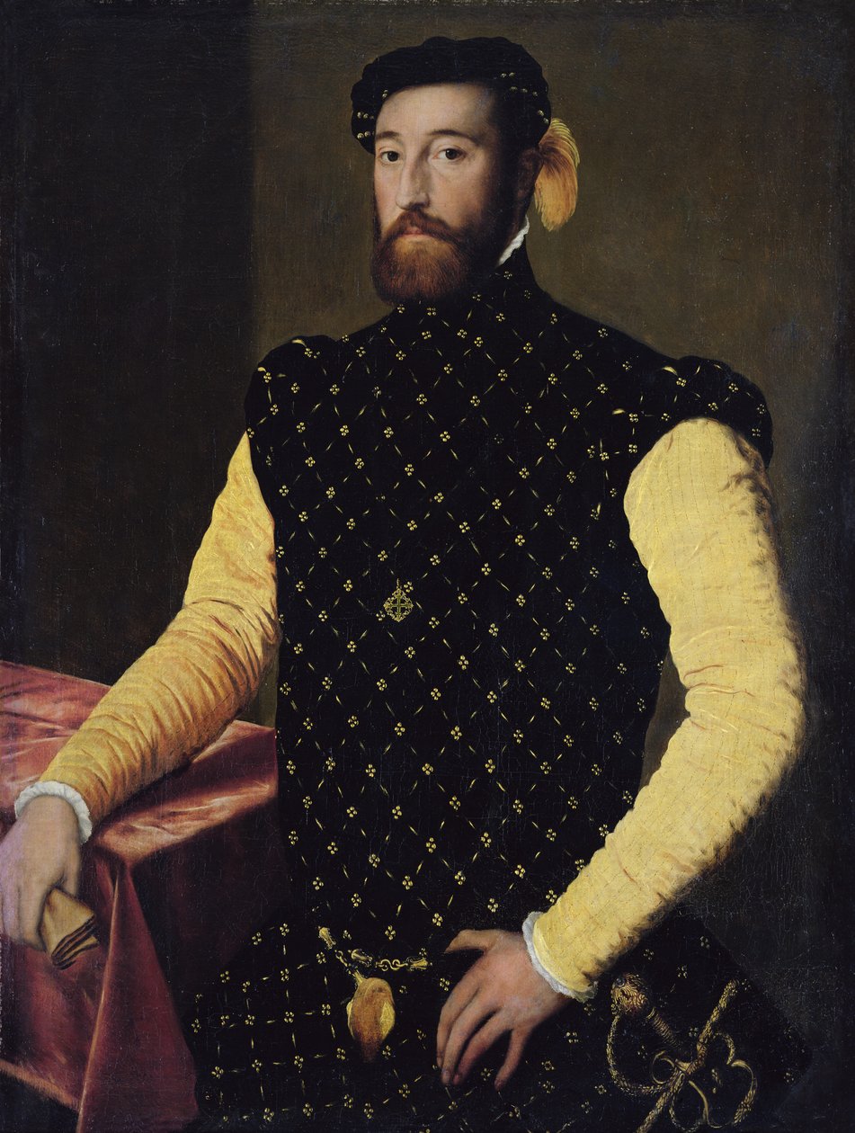 Mann som bærer korset av Alcantara-ordenen, ca. 1550-5 av Spanish School