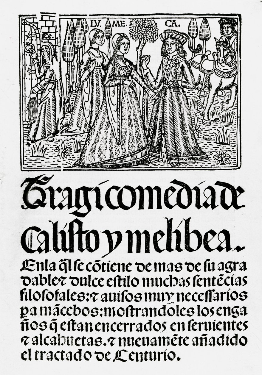 Tragikomedie av Calisto og Melibea, 1502 av Spanish School