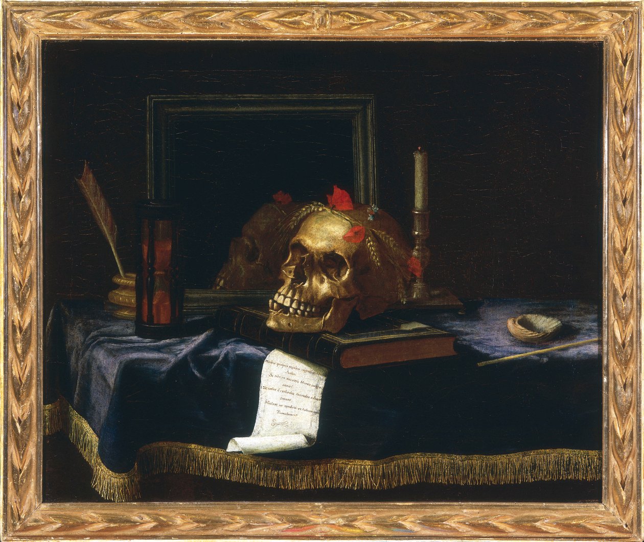 Stilleben med Memento Mori av Unknown