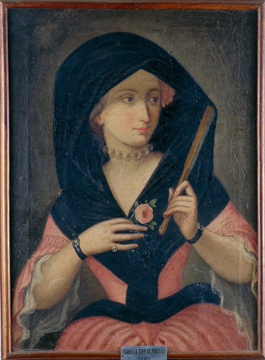 Portrett av Isabella Zoppi av Porzelli, 1785 av Unknown