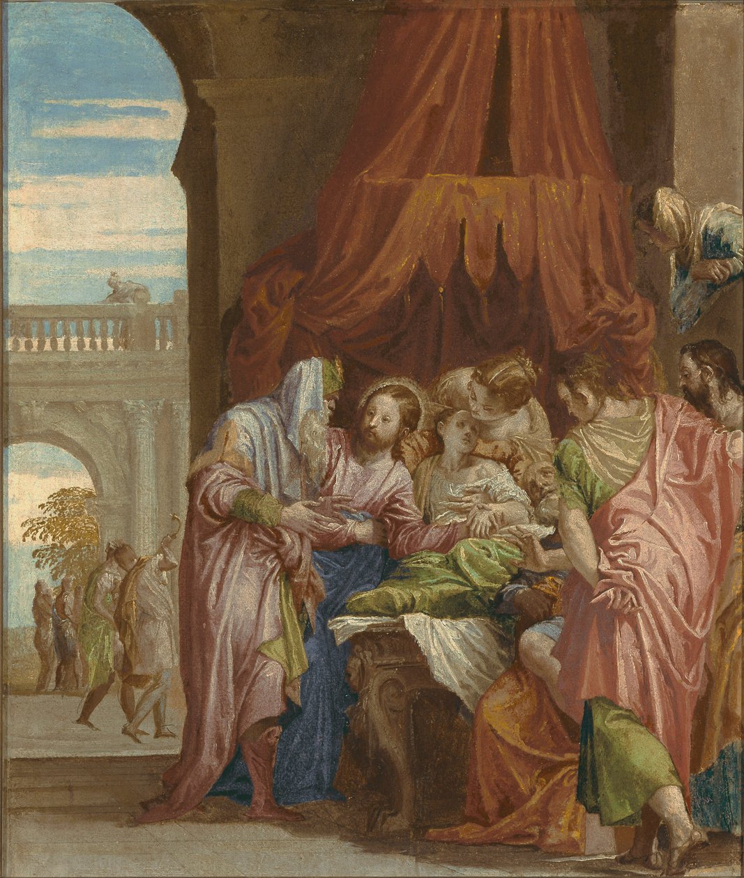 The Raising of the Daughter of Jairus, ca. 1546 av Paolo Veronese