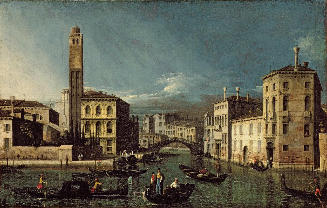 Kanalscene, Venezia av Giovanni Antonio Canal