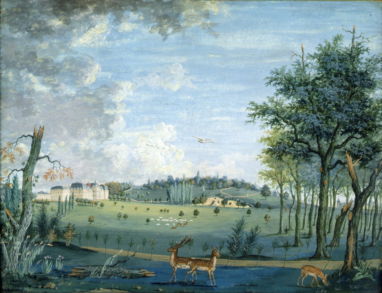 Parc du Raincy, Chateau and the Rocks, ca. 1754-93 av 1717 1806 Carmontelle
