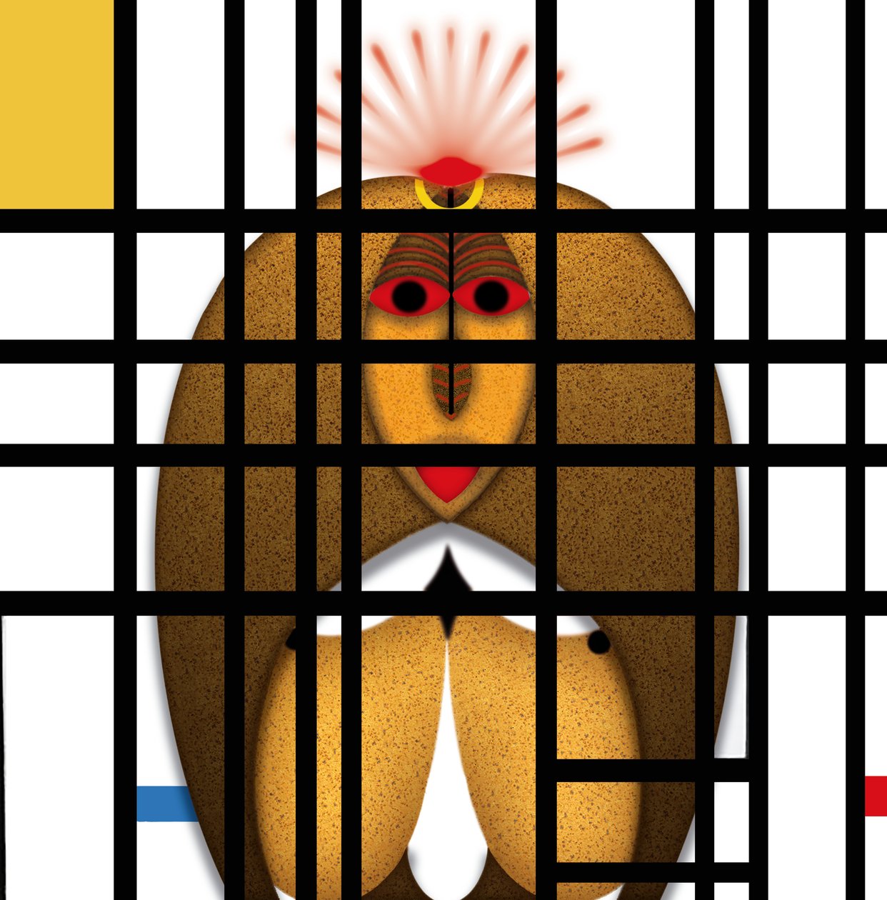 Lockdown (VIII) - (aus der Serie Animal Rationale) av Alexander Eibach