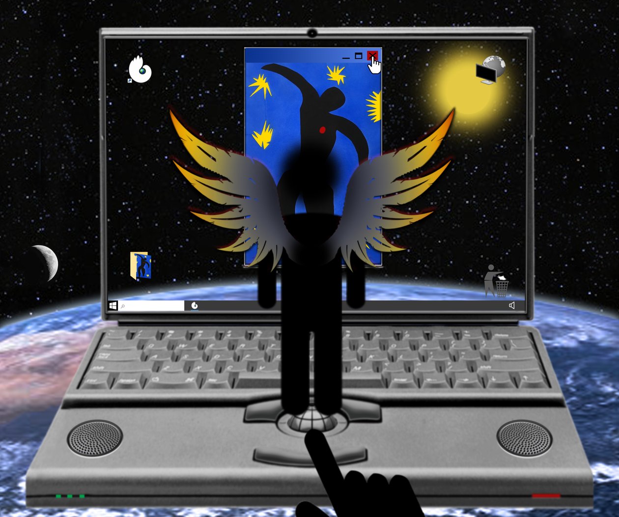 Icarus (III) (fra serien: Vinduer) av Alexander Eibach