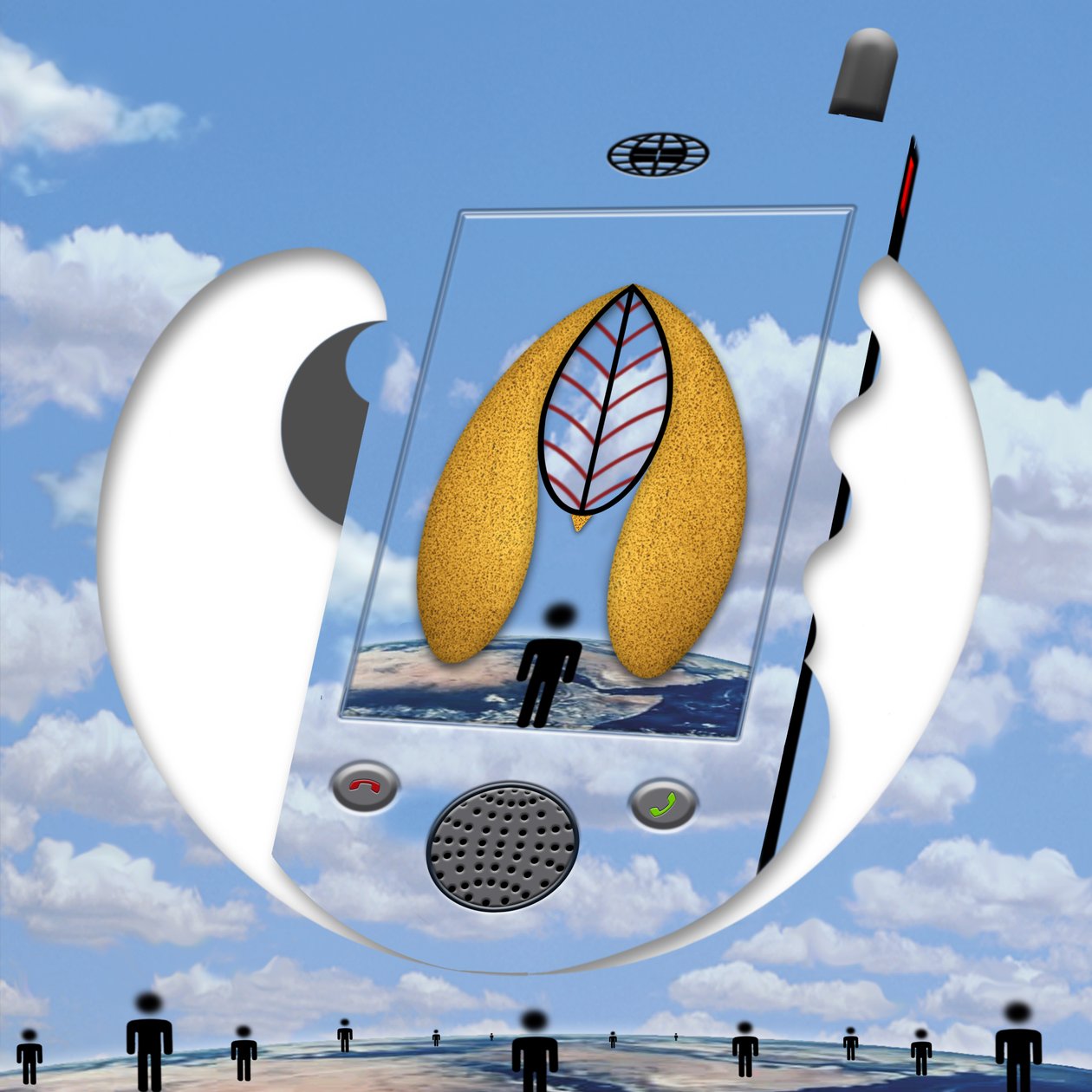 "...seit ein Gespräch wir sind..." (aus der Serie Skyphone) av Alexander Eibach