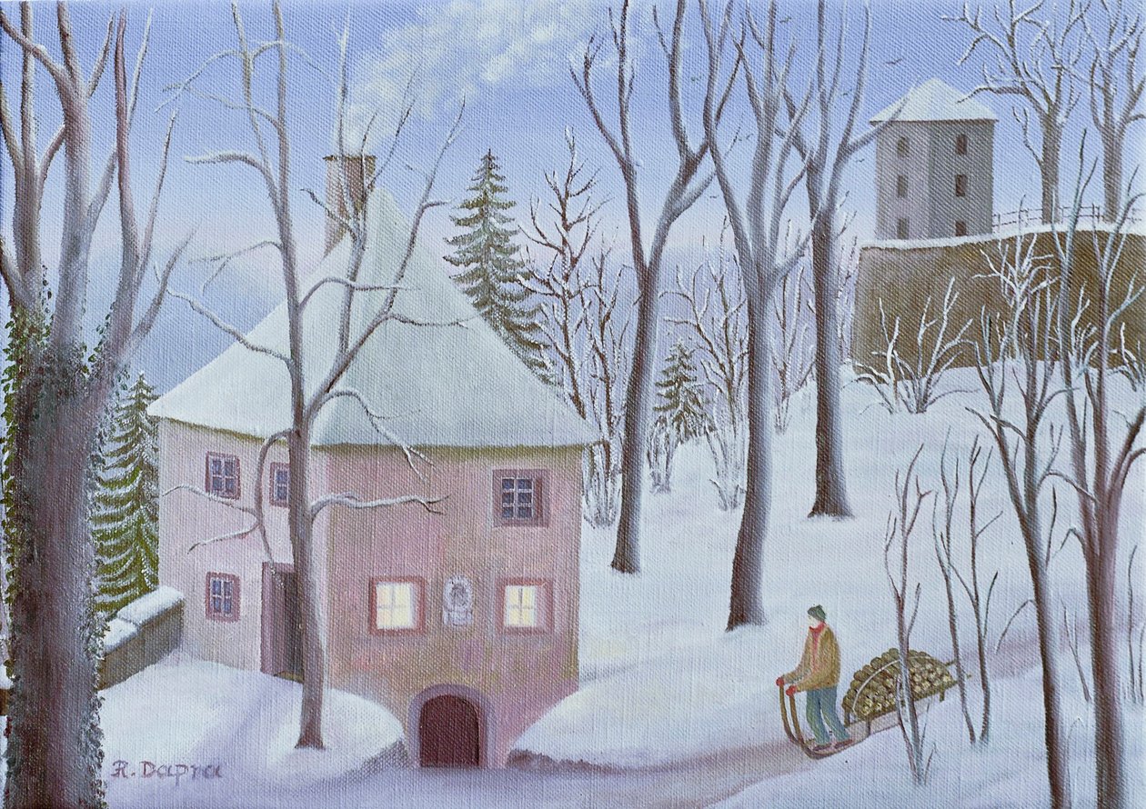 Mönchsberg Gasse 13 om vinteren av Regine Dapra