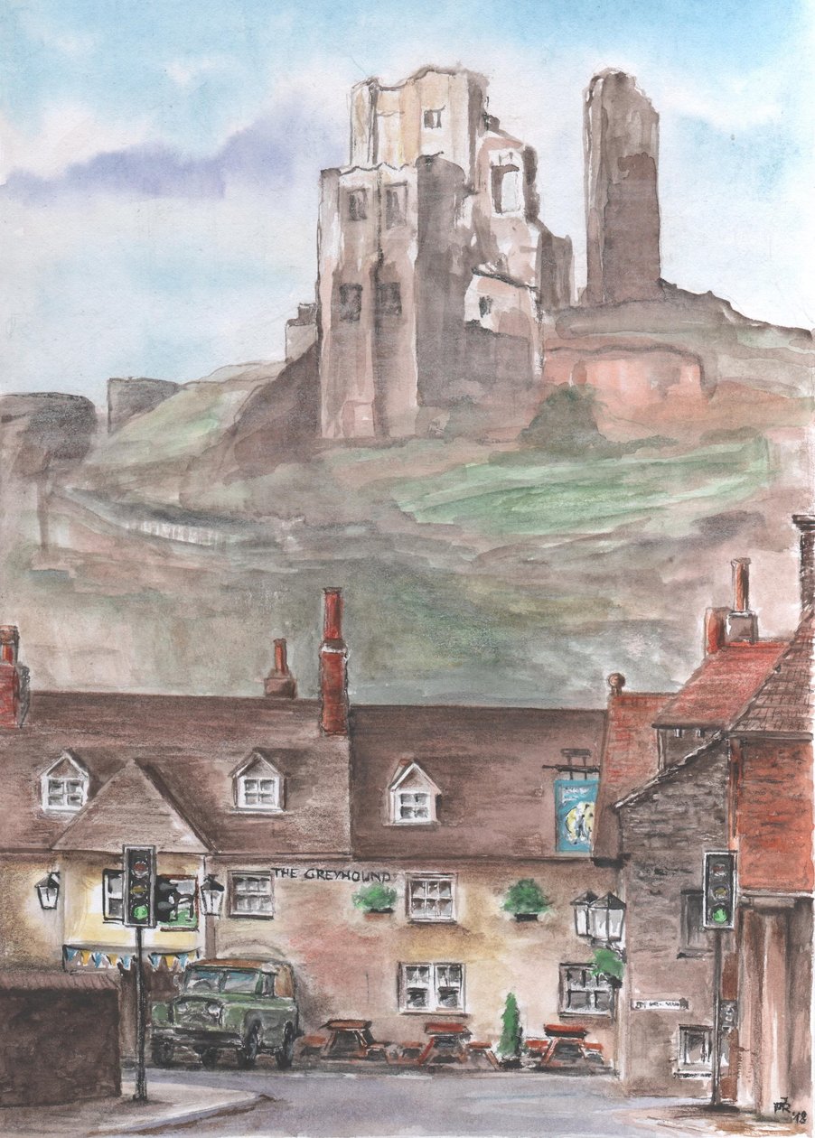 Corfe Castle, England av Jörg-Peter Rabe