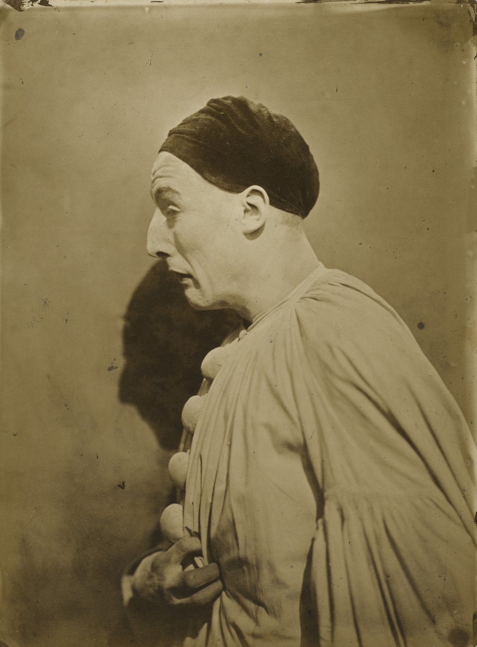 Pierrot in Pain, 1854 (saltet papirtrykk) av Nadar