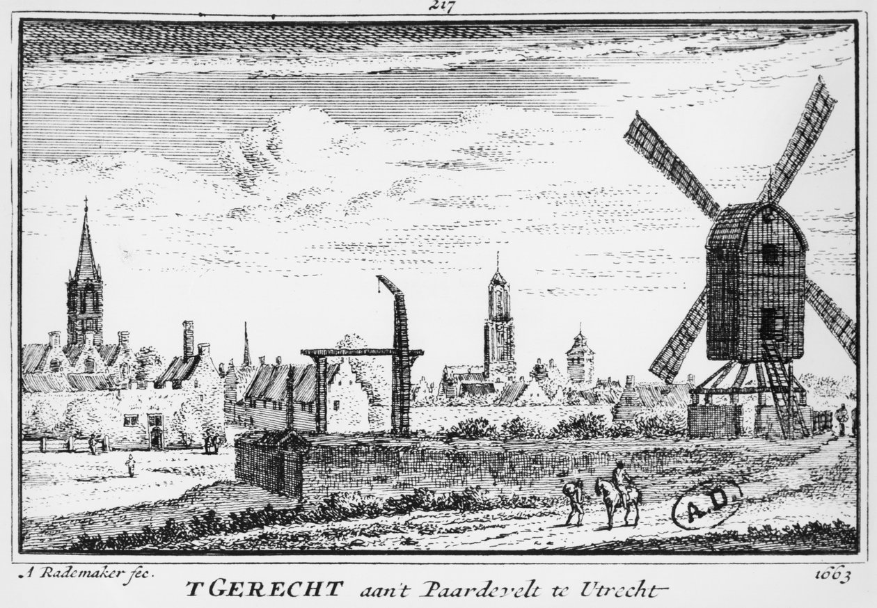 Utsikt over Utrecht (bw-bilde) av A. Rademaker