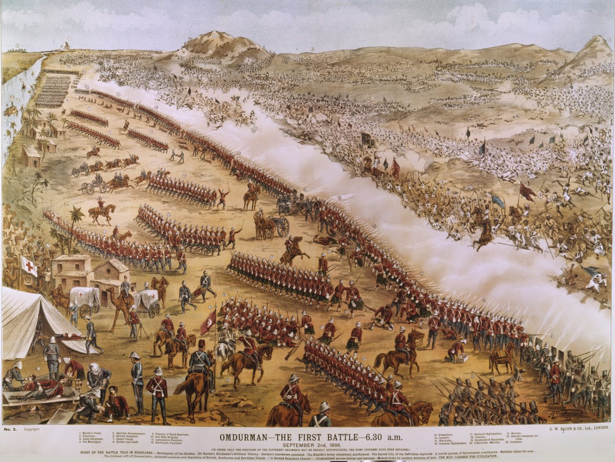 Omdurman, The First Battle - 06.30 2. september 1898 av A. Sutherland