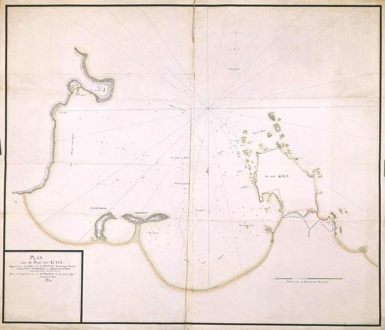 Kart over Bay of Gale av A.A. Buijskes