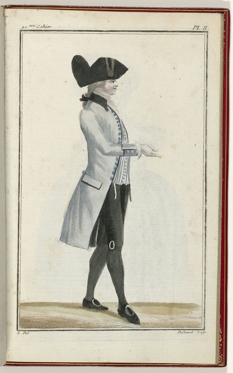 Cabinet des Modes eller Les Modes Nouvelles, 1. september 1786, pl. II av A.B. Duhamel